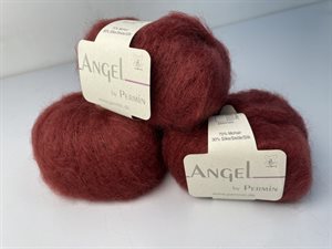 Angel by permin silk mohair - i smuk varm rust